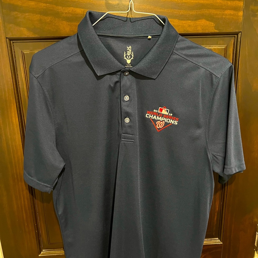 2019 World Series Champion Washington Nationals Navy Polo Shirt